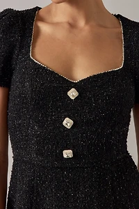 Bette Crystal Embellished Sweetheart Mini Dress