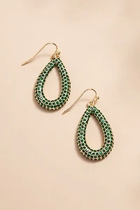 Krissy Pave Teardrop Outline Earrings