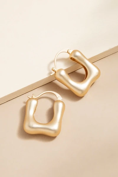 Rita Puffy Square Huggie Earrings