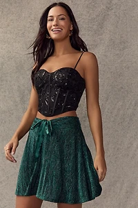 Elsie Sweetheart Glitter Corset Top