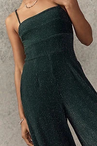 Dee Square Neck Glitter Jumpsuit