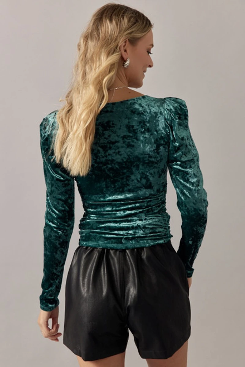 Belinda Cinched Side Long Sleeve Top