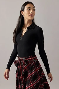 Cindy Embellished Collar Bodysuit