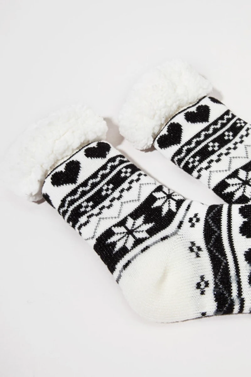 Gia Fairisle Pattern Slipper Socks