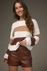 Marian Vegan Leather Shorts