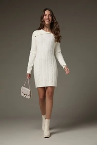 Brenda Henley Cable Knit Mini Dress
