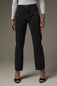 Vickie Fringe Pocket Denim Jeans