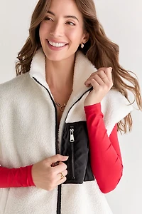Lindsay Two Toned Sherpa Vest