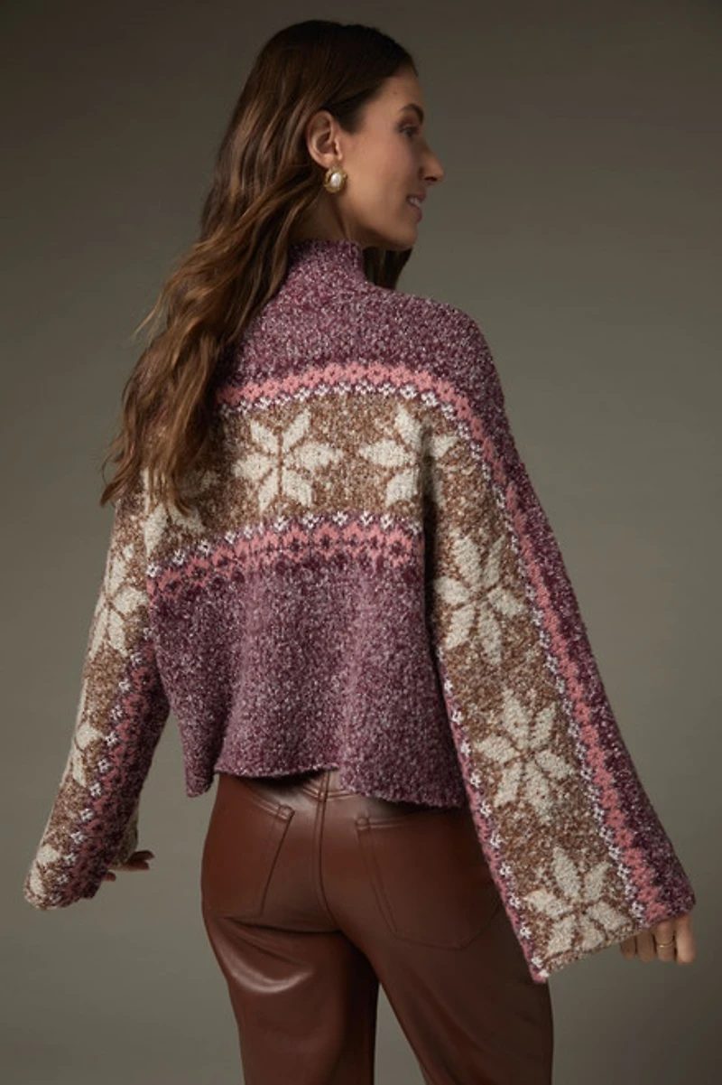 Louise Boucle Snowflake Pullover Sweater