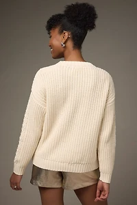 Sally Embellished Crewneck Pullover Sweater