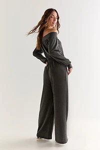 Mari Off Shoulder Cozy Jumpsuit