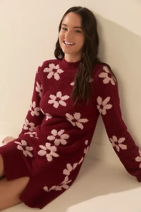 Kristina Floral Mini Sweater Dress