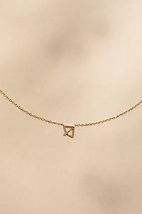 Sagittarius Stainless Steel Pendant Carded Necklace