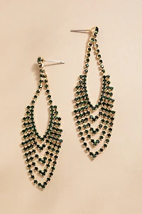 Lessie Crystal Cupchain Drop Earrings