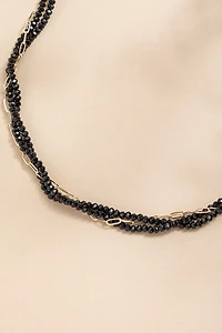 Lena Paperclip Beaded Layered Necklace