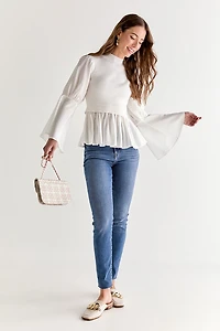 Sallie Mock Neck Twofer Blouse