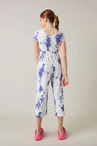 Hello Franki Short Sleeve Tie Dye Jumpsuit for girls