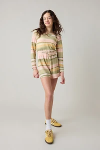 Hello Franki Long Sleeve Tie Dye Romper for girls