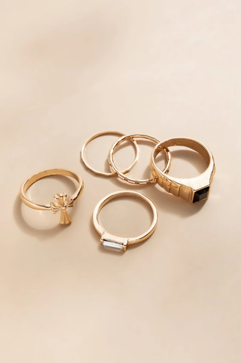 Ivy Mixed Gold Ring Set