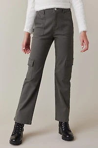 Hello Franki Twill High Rise Wide Leg Cargo Pant for girls