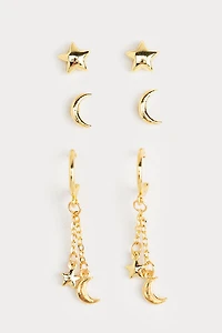 Hello Franki Celestial Trio Set Earrings for girls