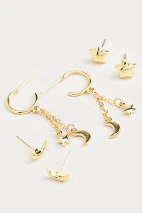 Hello Franki Celestial Trio Set Earrings for girls