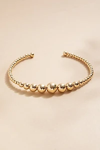 Josephine Gradual Gold Ball Cuff Bracelet