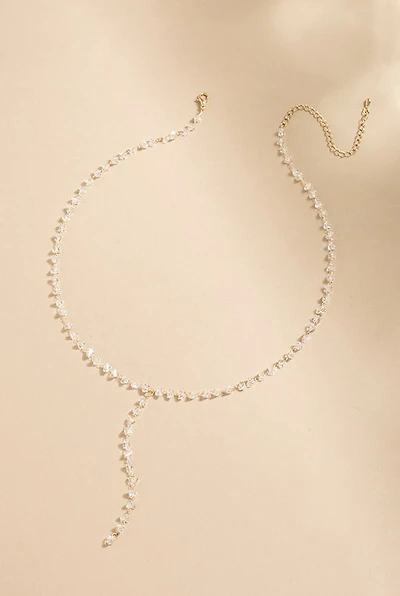 Susan Y Neck Crystal Station Chain Necklace