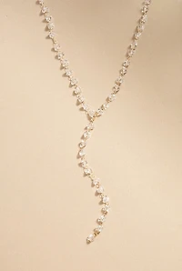 Susan Y Neck Crystal Station Chain Necklace