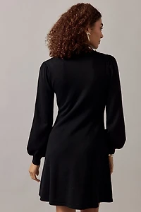 Ruth Pearl Embellished Upper Sweater Mini Dress