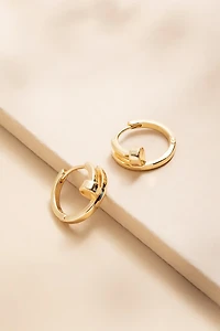 Joanna Gold Wrapped Nail Huggie Earrings