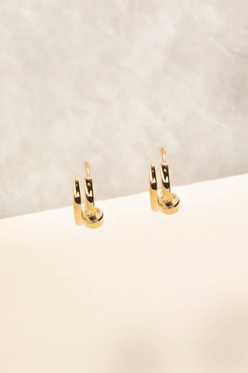 Joanna Gold Wrapped Nail Huggie Earrings