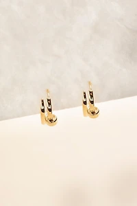 Joanna Gold Wrapped Nail Huggie Earrings