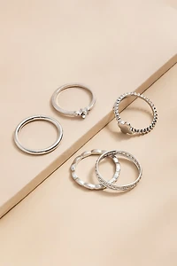 Madeline Mix Style Silver Ring Set