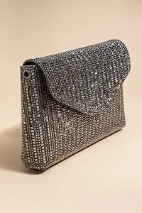 Kathleen Rhinestone Envelope Clutch Bag