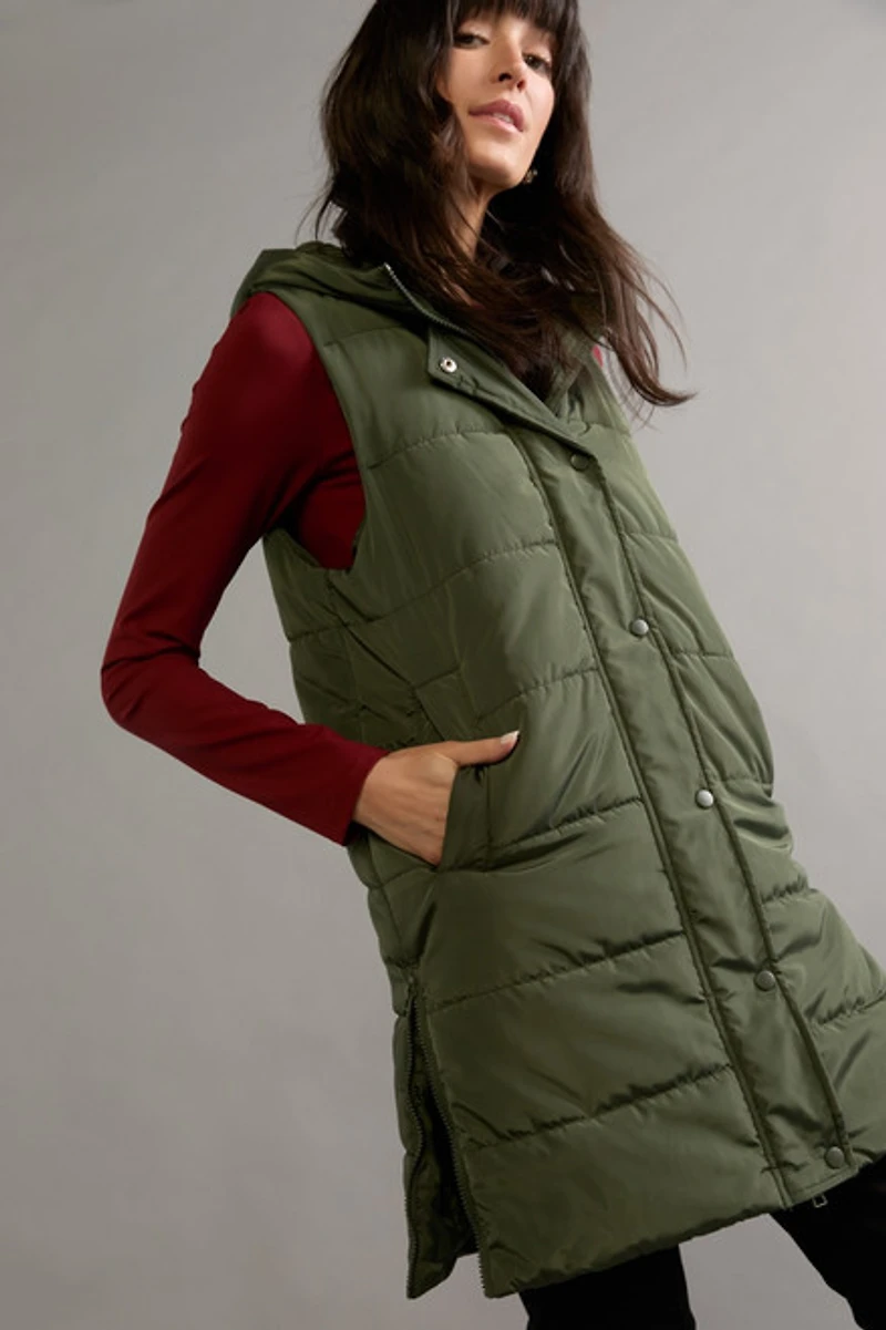 Marian Long Puffer Vest