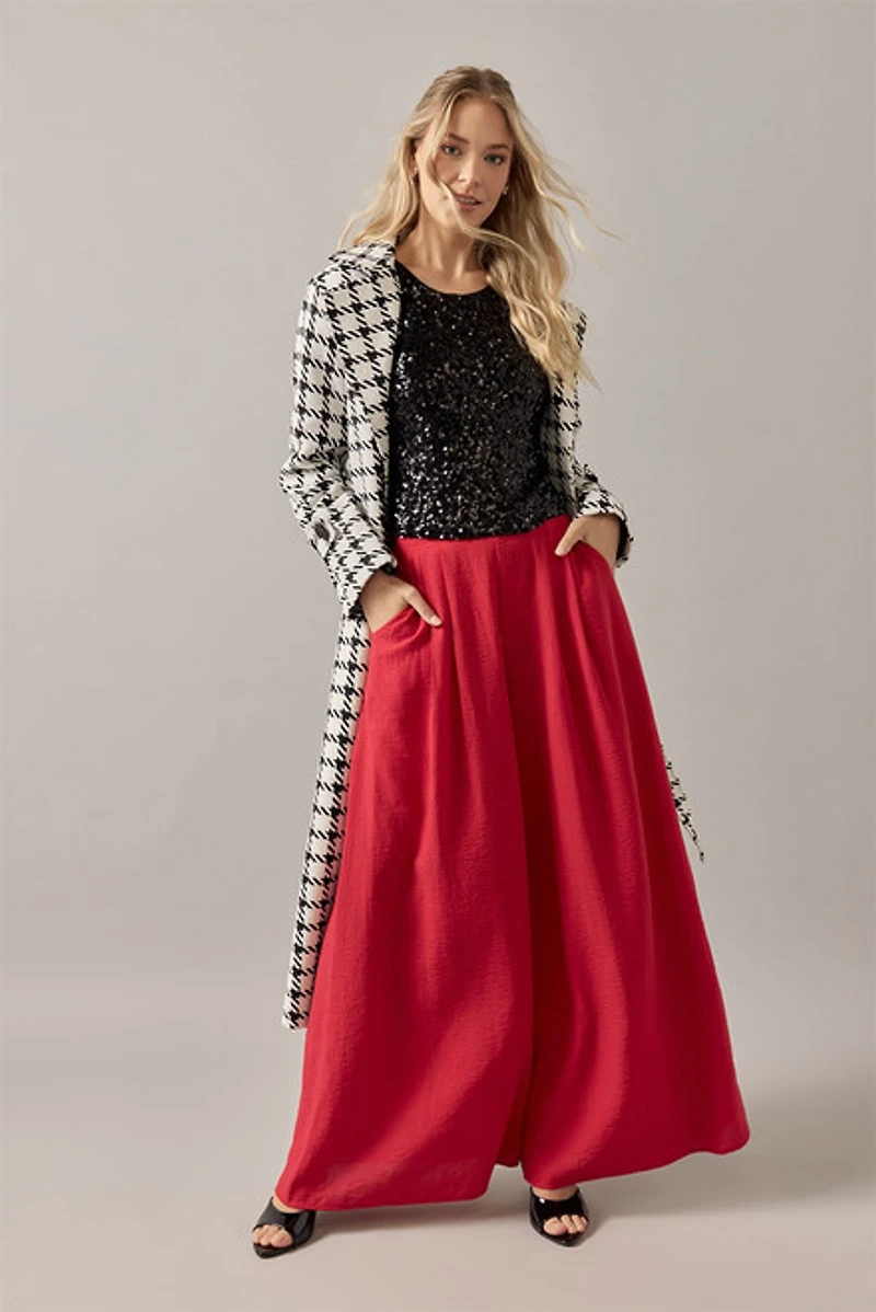 Tracie Cropped Allover Sequin Top