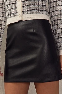 Marissa Classic Vegan Leather Mini Skirt