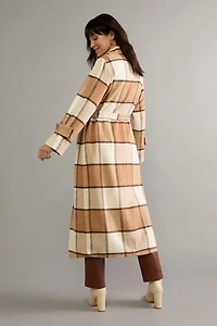Maricela Long Plaid Coat