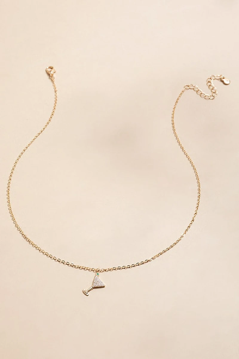 Espresso To My Martini Carded Pendant Necklace