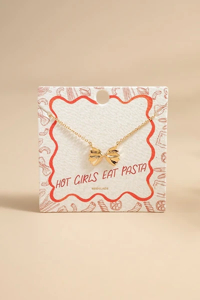 Hot Girls Eat Pasta Carded Pendant Necklace