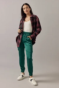 Dianna Christmas Plaid Button Down Top
