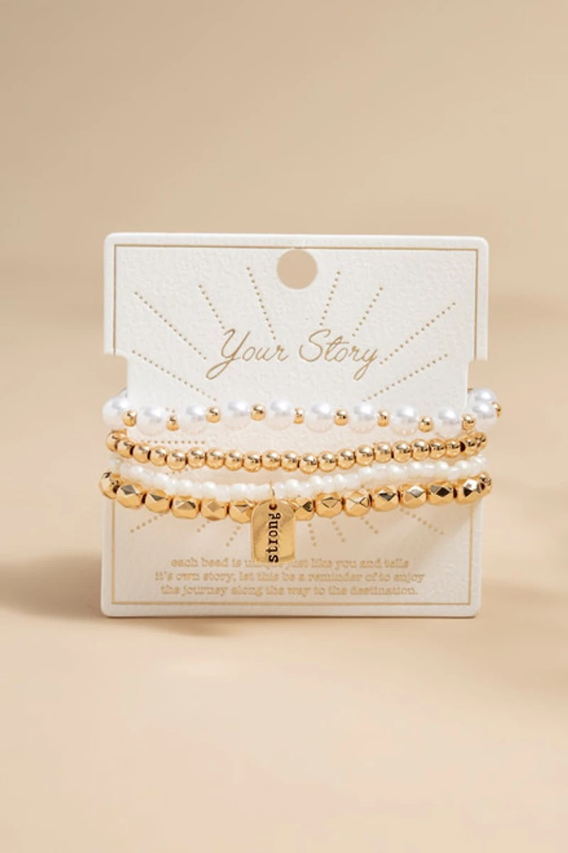 Your Story Strength Carded Layered Bracelet
