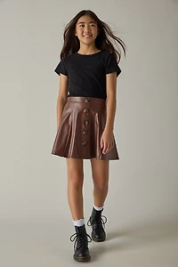 Hello Franki Faux Leather Skirt for girls