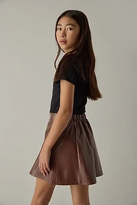 Hello Franki Faux Leather Skirt for girls