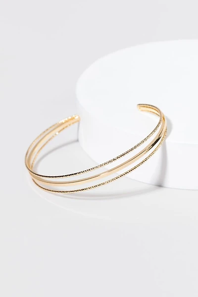 Ethel Delicate Layered Gold Cuff Bracelet