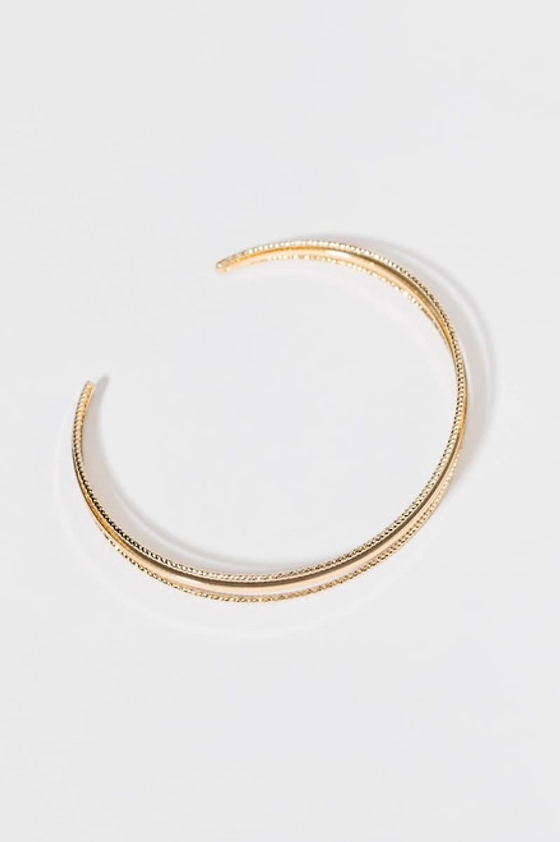 Ethel Delicate Layered Gold Cuff Bracelet