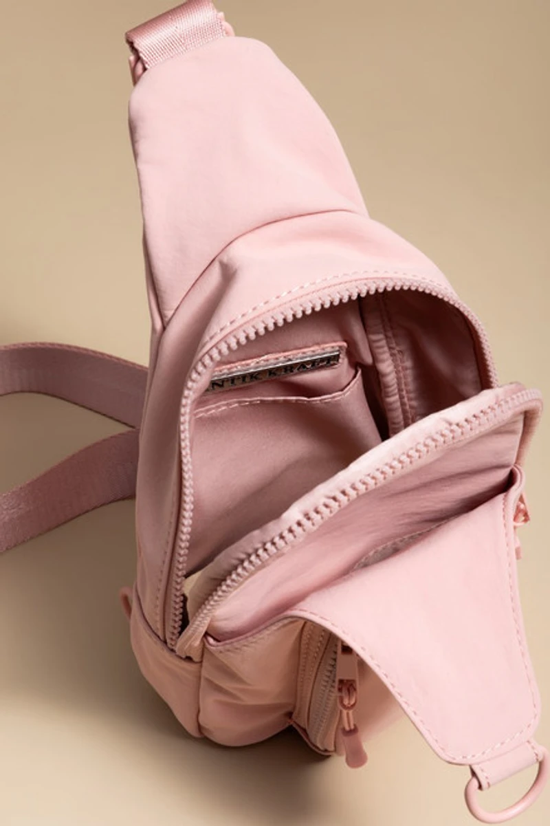 Lilian Nylon Zip Sling Backpack
