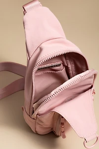Lilian Nylon Zip Sling Backpack