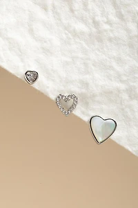 Angela Mixed Heart Earring Set